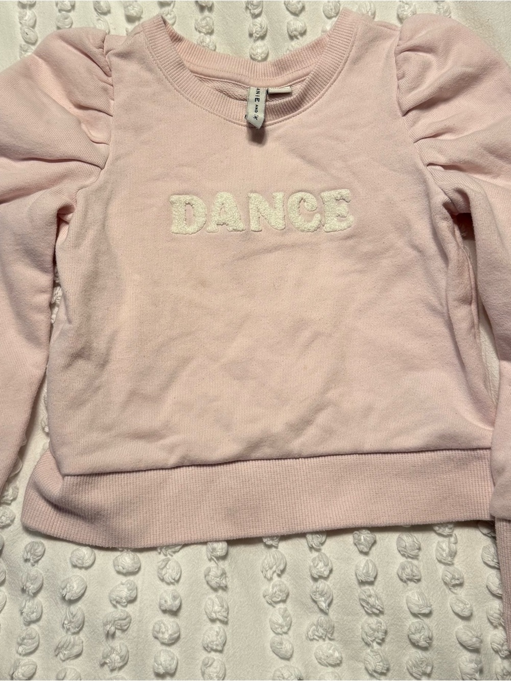 Janie and Jack Light Pink 'DANCE' Pullover Sweatshirt